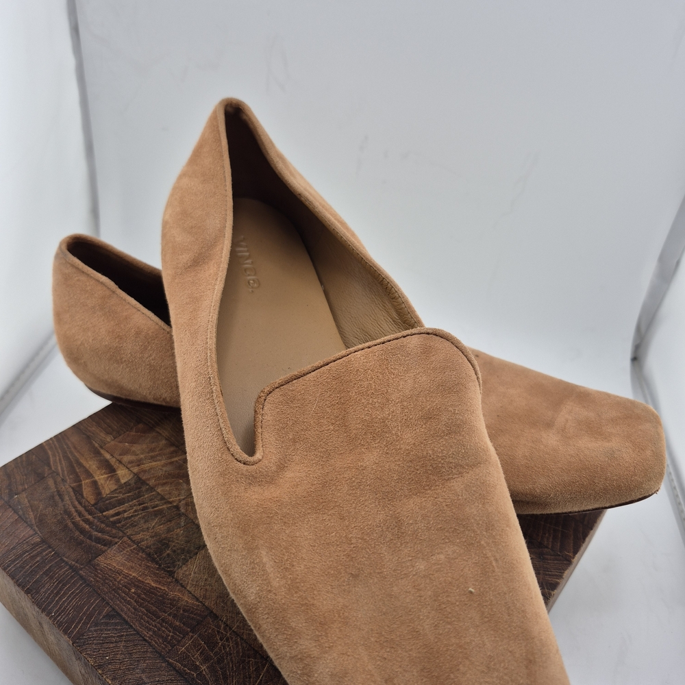 Vince Tan Suede Loafers